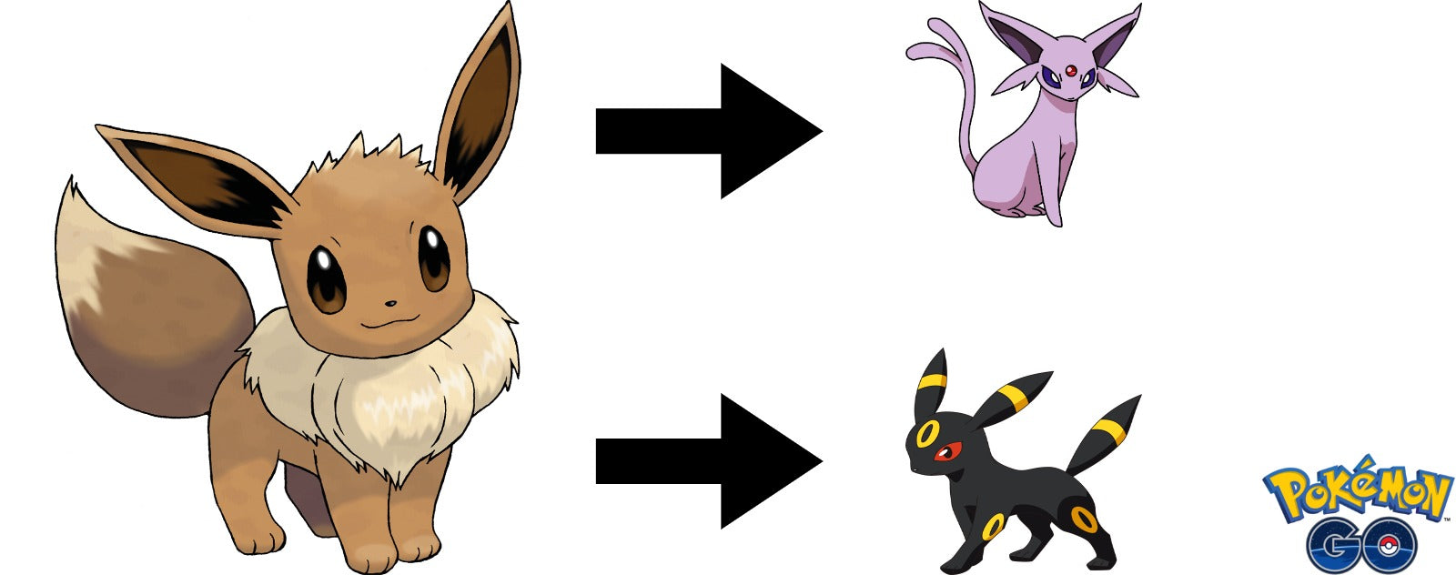 Pokemon go eevee evolution names